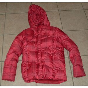 Boys Sz Large (14/16) Removeable Hood Down Filled Red Puffer Coat JONATHAN STONE